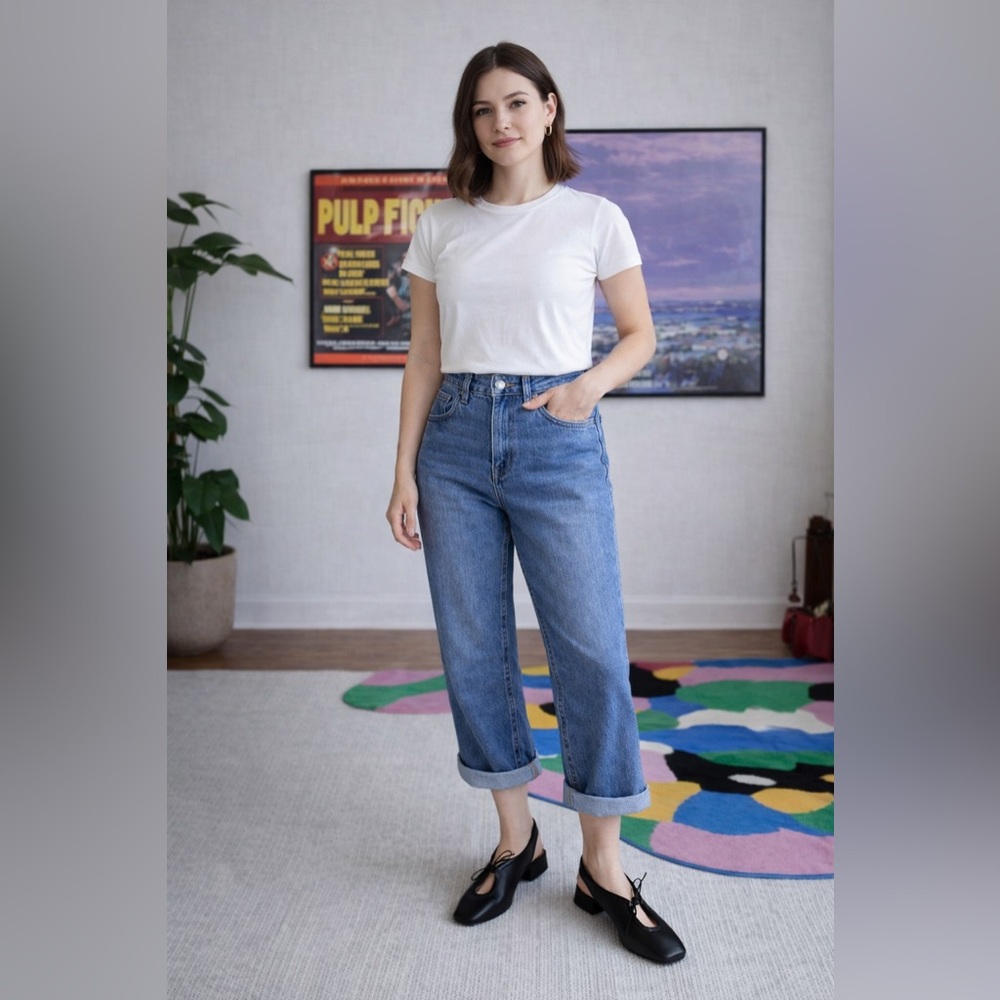 Sézane Philippine Low Mary Janes Smooth Ovine Leather in Smooth Black - Picture 8 of 11